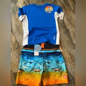 NWT Zero Posur Rasher Shirt and Swim Trunks | 5T